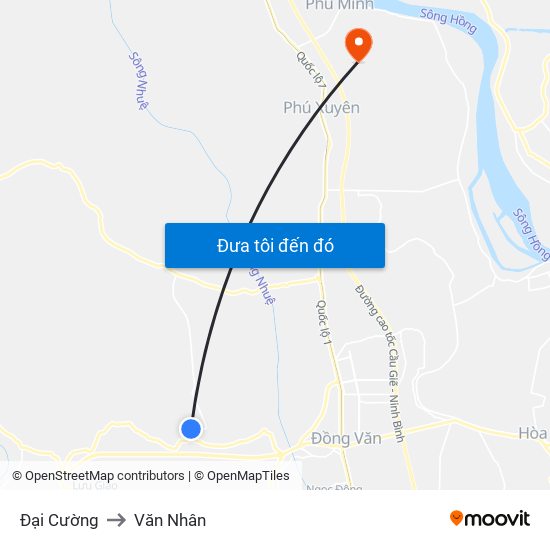 Đại Cường to Văn Nhân map