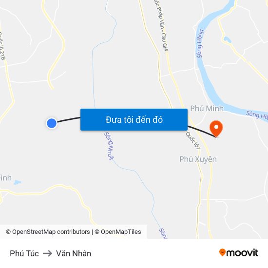Phú Túc to Văn Nhân map