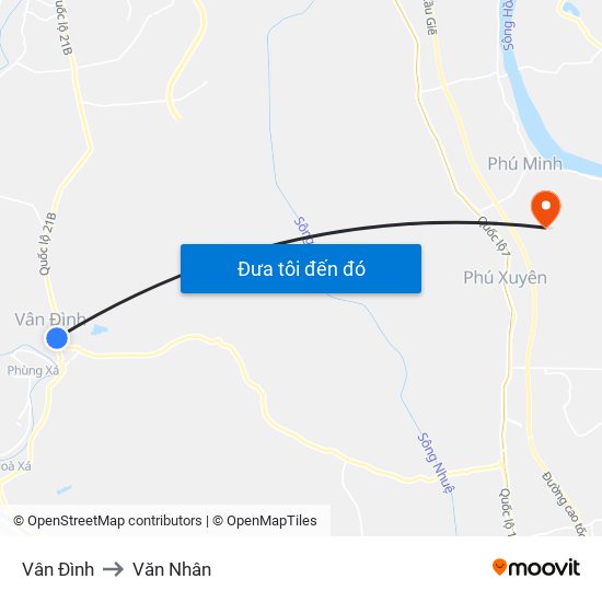 Vân Đình to Văn Nhân map