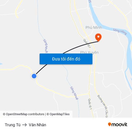 Trung Tú to Văn Nhân map
