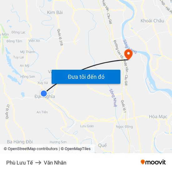 Phù Lưu Tế to Văn Nhân map