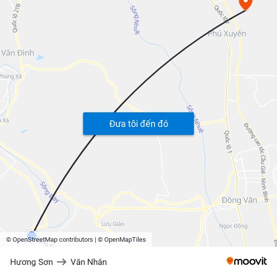 Hương Sơn to Văn Nhân map