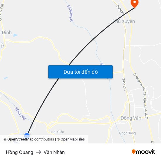 Hồng Quang to Văn Nhân map