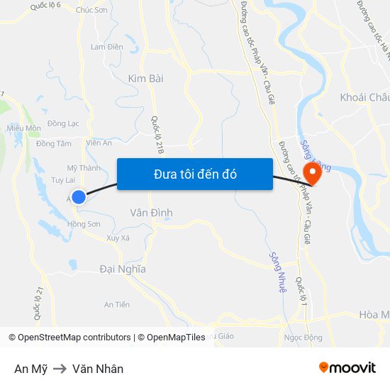 An Mỹ to Văn Nhân map