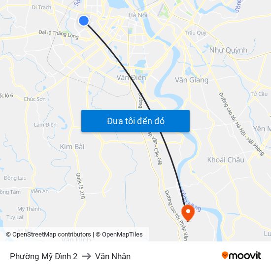 Phường Mỹ Đình 2 to Văn Nhân map