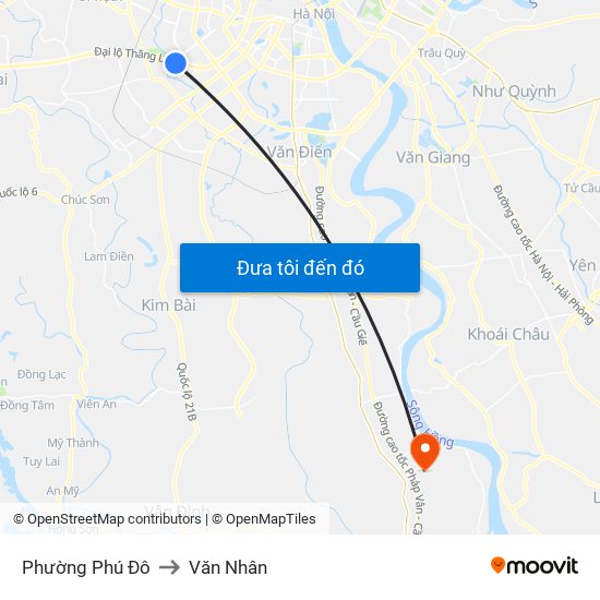 Phường Phú Đô to Văn Nhân map