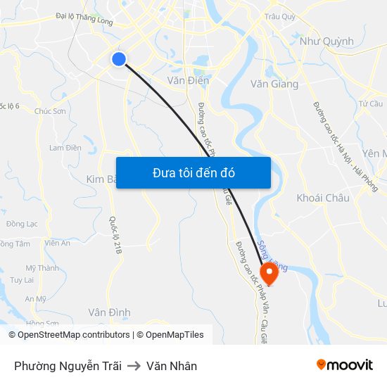 Phường Nguyễn Trãi to Văn Nhân map