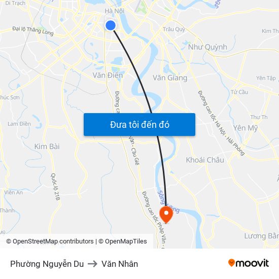 Phường Nguyễn Du to Văn Nhân map