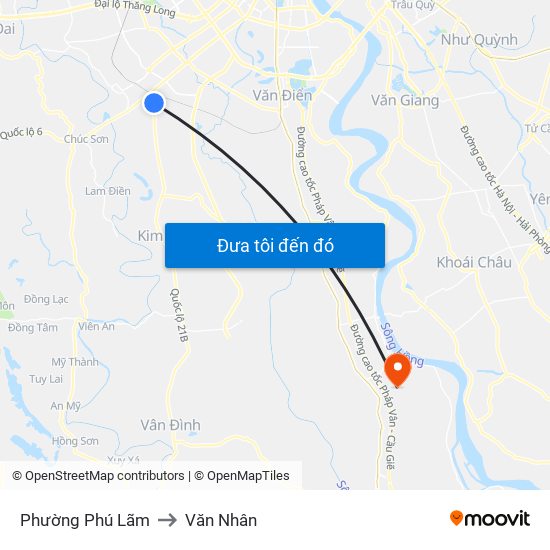 Phường Phú Lãm to Văn Nhân map