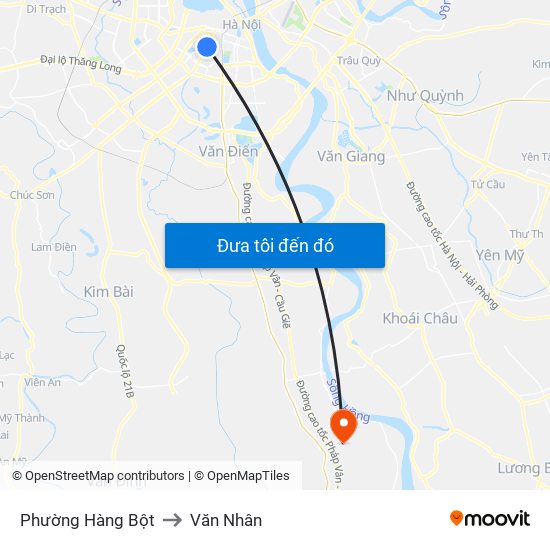 Phường Hàng Bột to Văn Nhân map