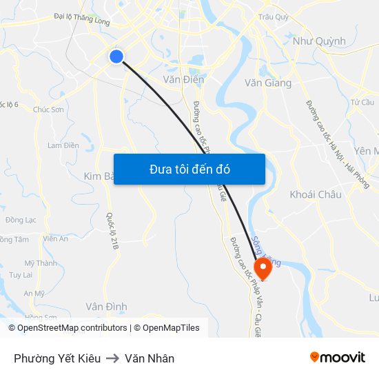 Phường Yết Kiêu to Văn Nhân map