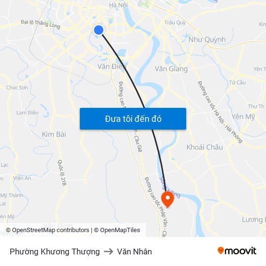 Phường Khương Thượng to Văn Nhân map