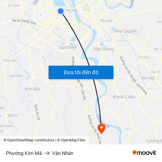 Phường Kim Mã to Văn Nhân map