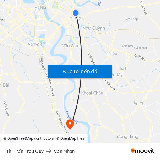 Thị Trấn Trâu Quỳ to Văn Nhân map