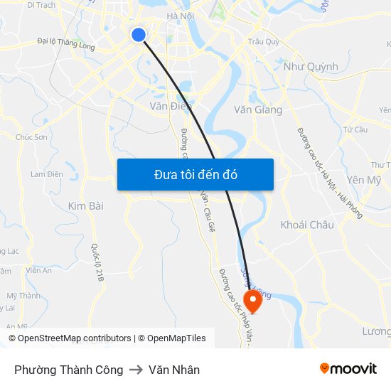 Phường Thành Công to Văn Nhân map