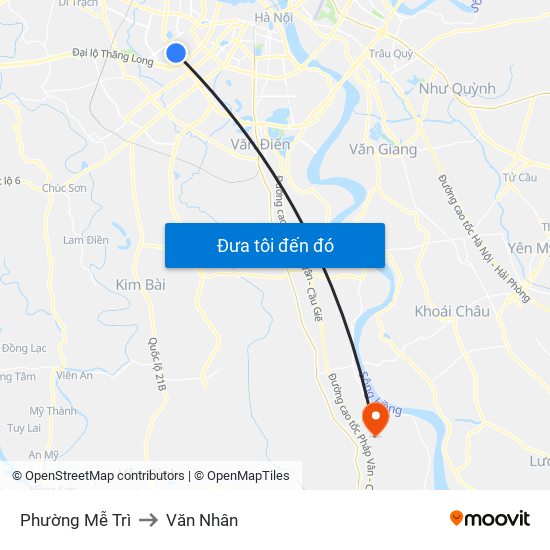 Phường Mễ Trì to Văn Nhân map