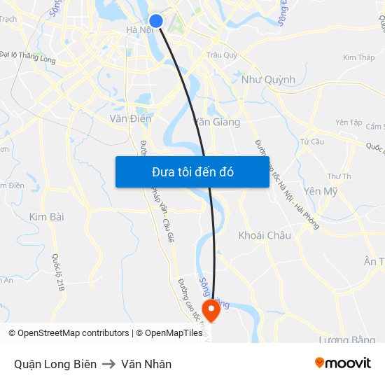 Quận Long Biên to Văn Nhân map