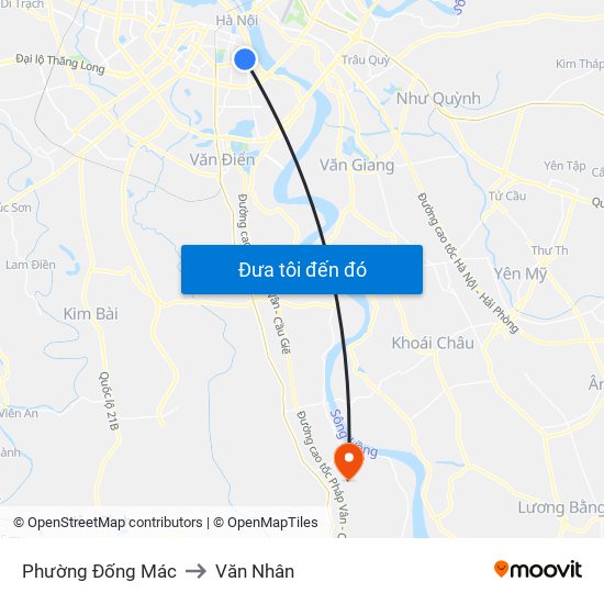 Phường Đống Mác to Văn Nhân map