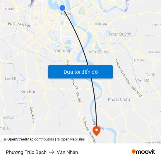 Phường Trúc Bạch to Văn Nhân map