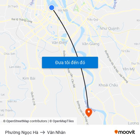 Phường Ngọc Hà to Văn Nhân map