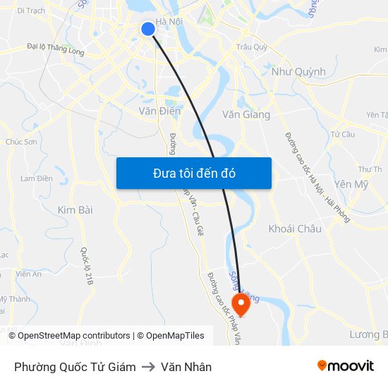 Phường Quốc Tử Giám to Văn Nhân map