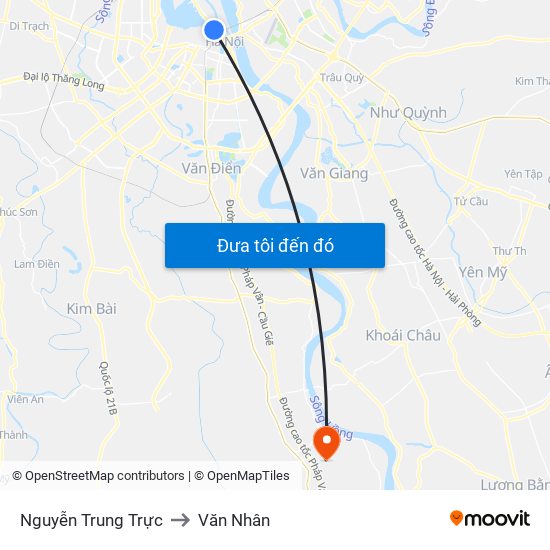 Nguyễn Trung Trực to Văn Nhân map