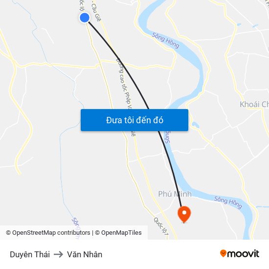 Duyên Thái to Văn Nhân map