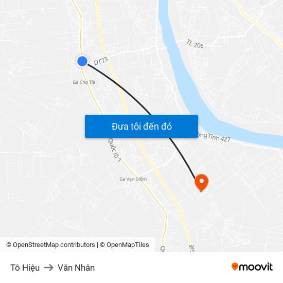 Tô Hiệu to Văn Nhân map