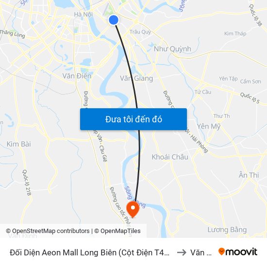 Đối Diện Aeon Mall Long Biên (Cột Điện T4a/2a-B Đường Cổ Linh) to Văn Nhân map