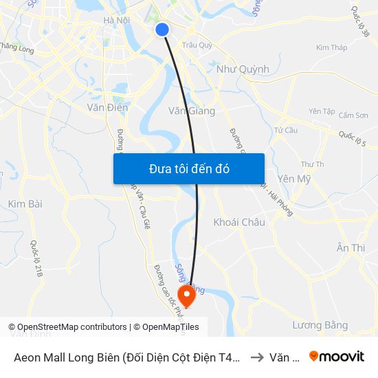 Aeon Mall Long Biên (Đối Diện Cột Điện T4a/2a-B Đường Cổ Linh) to Văn Nhân map