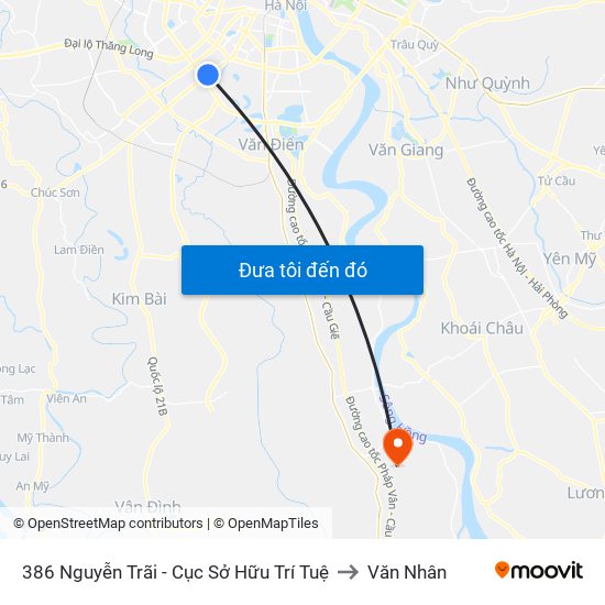 386 Nguyễn Trãi - Cục Sở Hữu Trí Tuệ to Văn Nhân map