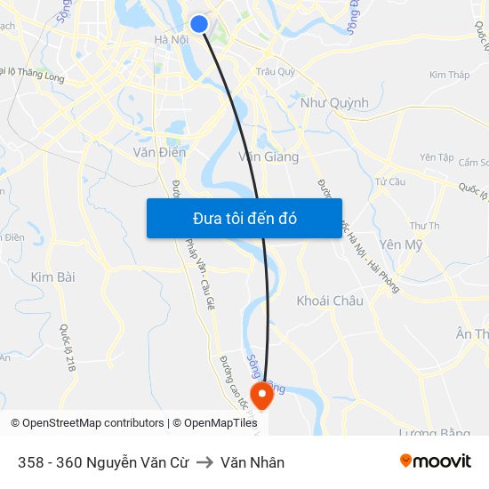 358 - 360 Nguyễn Văn Cừ to Văn Nhân map