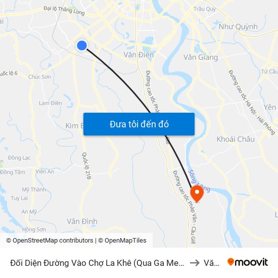 Đối Diện Đường Vào Chợ La Khê (Qua Ga Metro La Khê) - 405 Quang Trung (Hà Đông) to Văn Nhân map