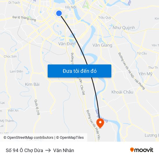 Số 94 Ô Chợ Dừa to Văn Nhân map