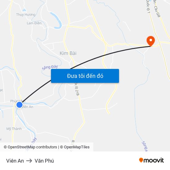 Viên An to Văn Phú map