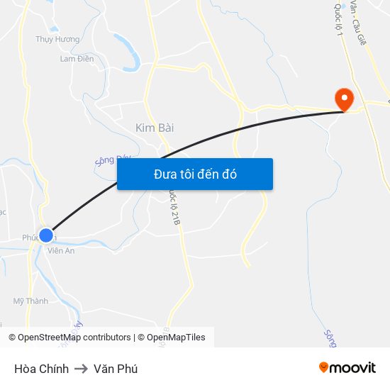 Hòa Chính to Văn Phú map