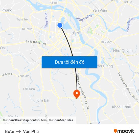 Bưởi to Văn Phú map