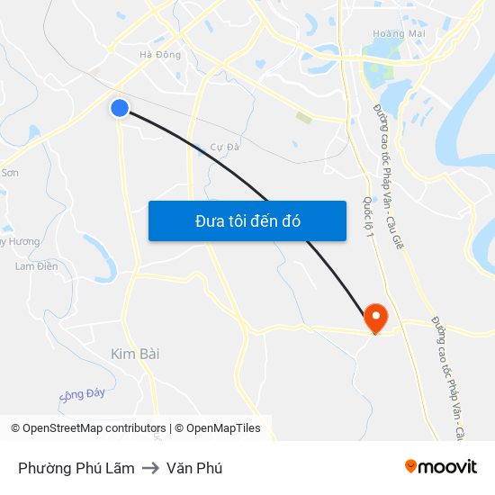 Phường Phú Lãm to Văn Phú map