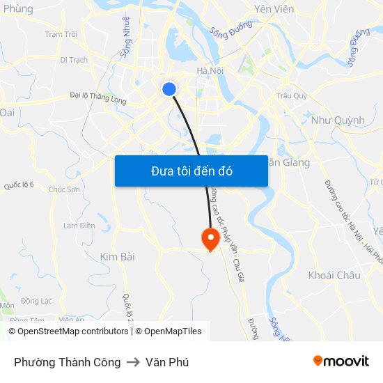 Phường Thành Công to Văn Phú map