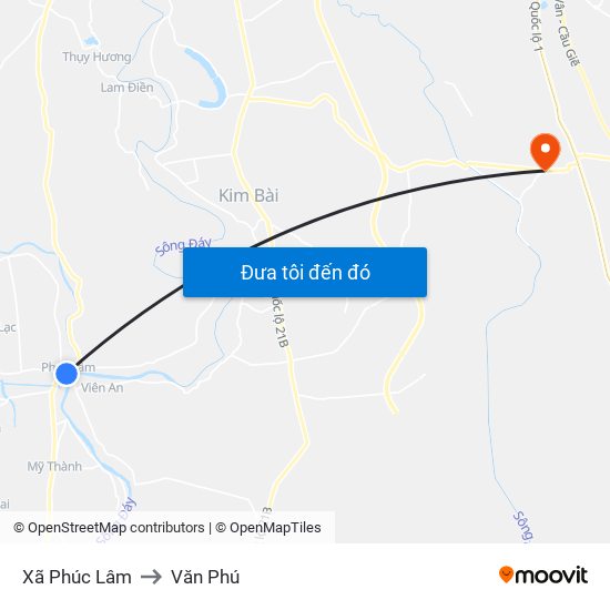 Xã Phúc Lâm to Văn Phú map