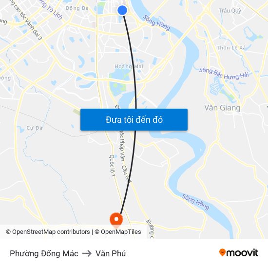 Phường Đống Mác to Văn Phú map