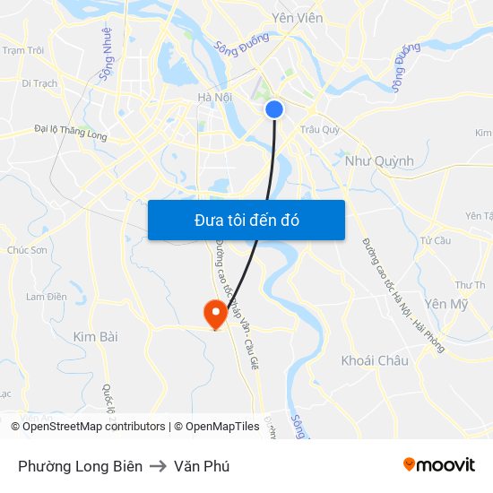 Phường Long Biên to Văn Phú map