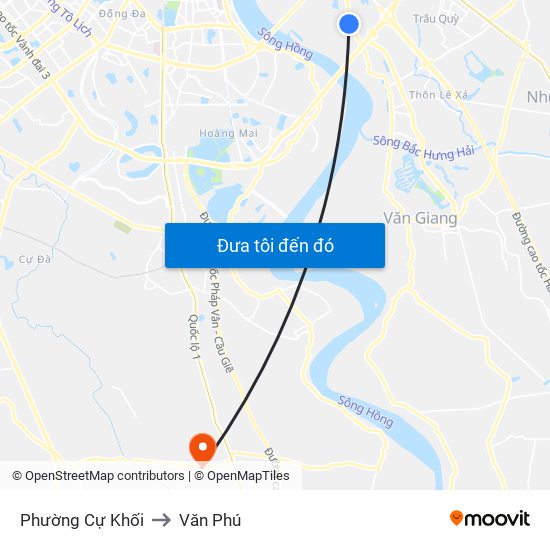 Phường Cự Khối to Văn Phú map