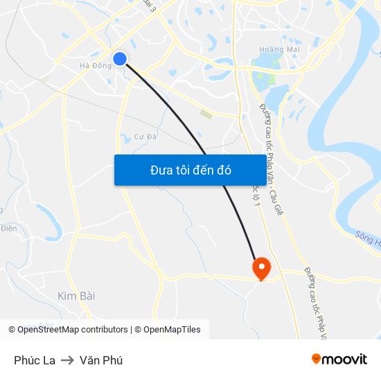 Phúc La to Văn Phú map
