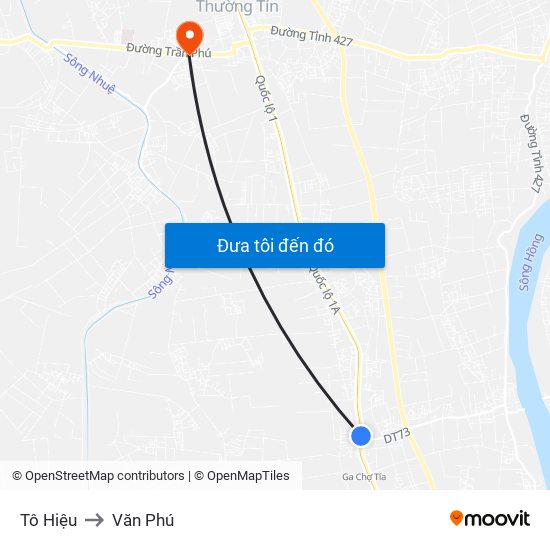 Tô Hiệu to Văn Phú map