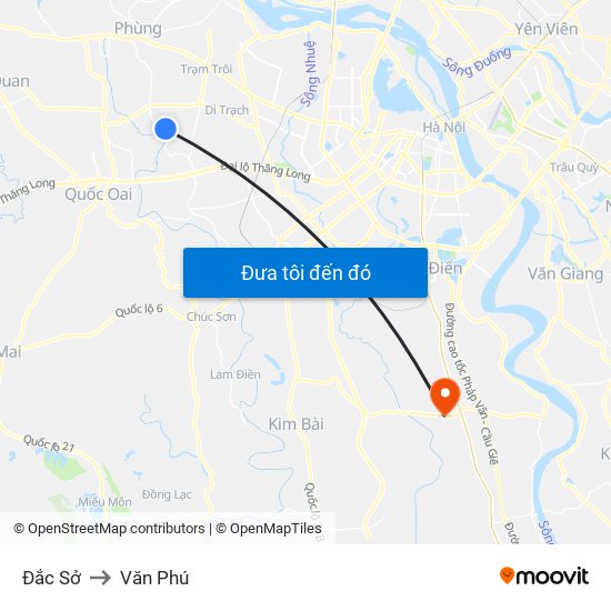 Đắc Sở to Văn Phú map