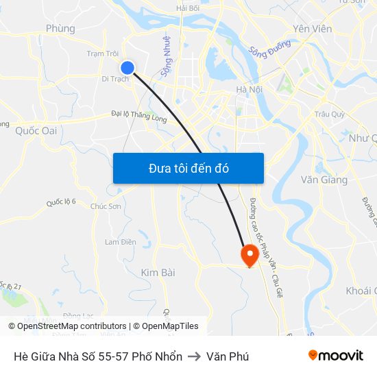 Hè Giữa Nhà Số 55-57 Phố Nhổn to Văn Phú map