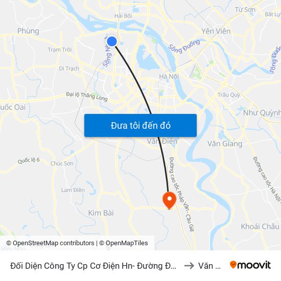 Đối Diện Công Ty Cp Cơ Điện Hn- Đường Đức Thắng to Văn Phú map