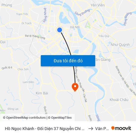 Hồ Ngọc Khánh - Đối Diện 37 Nguyễn Chí Thanh to Văn Phú map