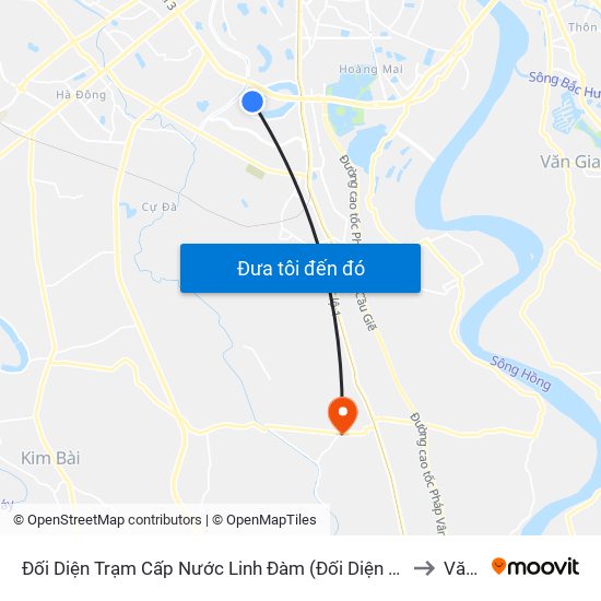 Đối Diện Trạm Cấp Nước Linh Đàm (Đối Diện Chung Cư Hh1c) - Nguyễn Hữu Thọ to Văn Phú map